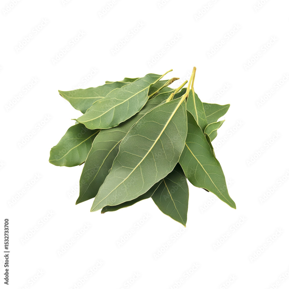 Fototapeta premium Aromatic Bay Leaves Bunch - Fresh Culinary Herb