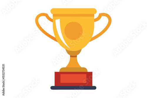 Golden Trophy Celebrating Success and Achievement