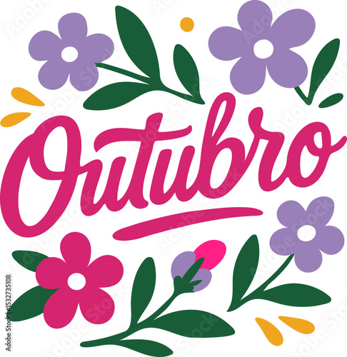 Letras decorativas Outubro