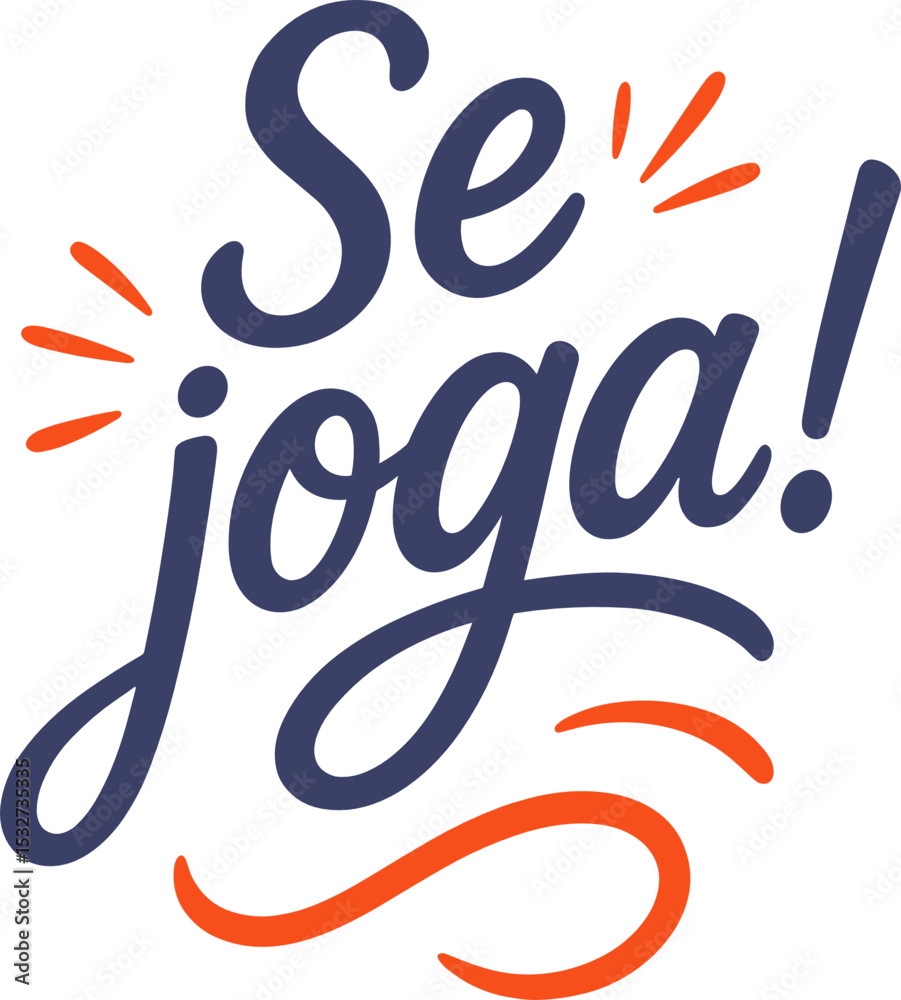 Letras decorativas frase se joga