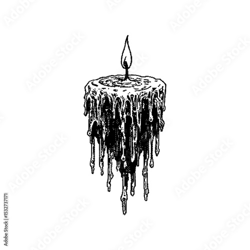 Candle Pixel art vector. The pixels are scattered, dissolve. Vector monochrome style. Abstract random squares, background. Template. Monochrome style. vela ilustracion en vector 