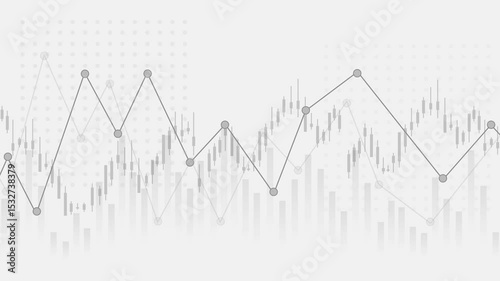 Line chart and Candlesticks Stock Market