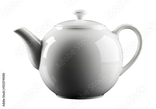 Elegant White Porcelain Teapot Perfect for Afternoon Tea and Stylish Table Settings