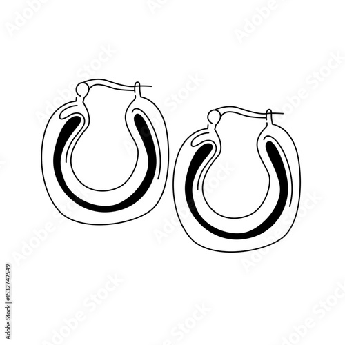 one line jewelry earring