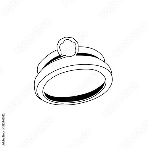line art ring