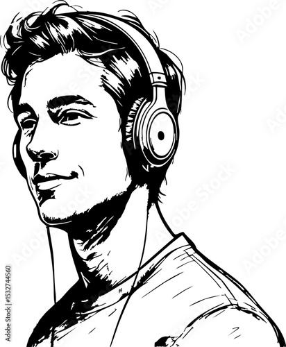 Listening to music urban setting creative studio close-up view artistic expression for music lovers
