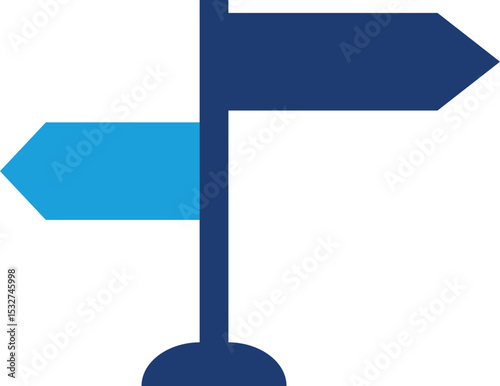 vector illustration of a signpost icon