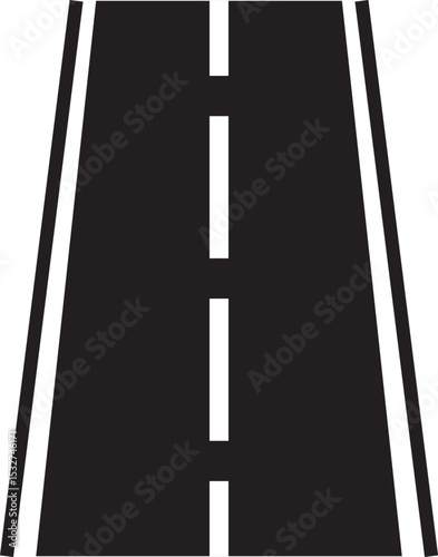 Dashed road line marking icon