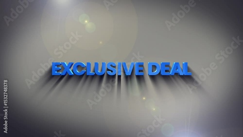 Exclusive Deal 3D Text Animation for VIP Discounts and Special Offers – 4K Promotional Clip