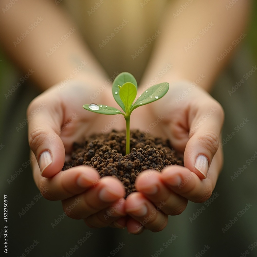 young plant in hands young plant in hands