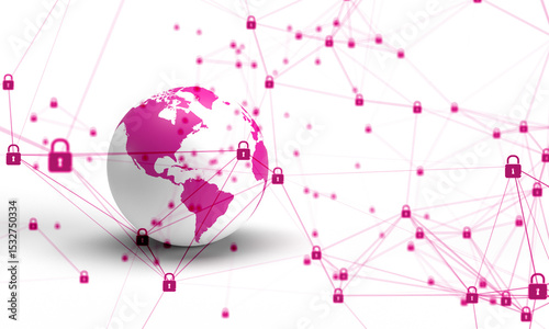 mondo, network, connessione, rete, internet, protezione dati, sicurezza informatica, america
