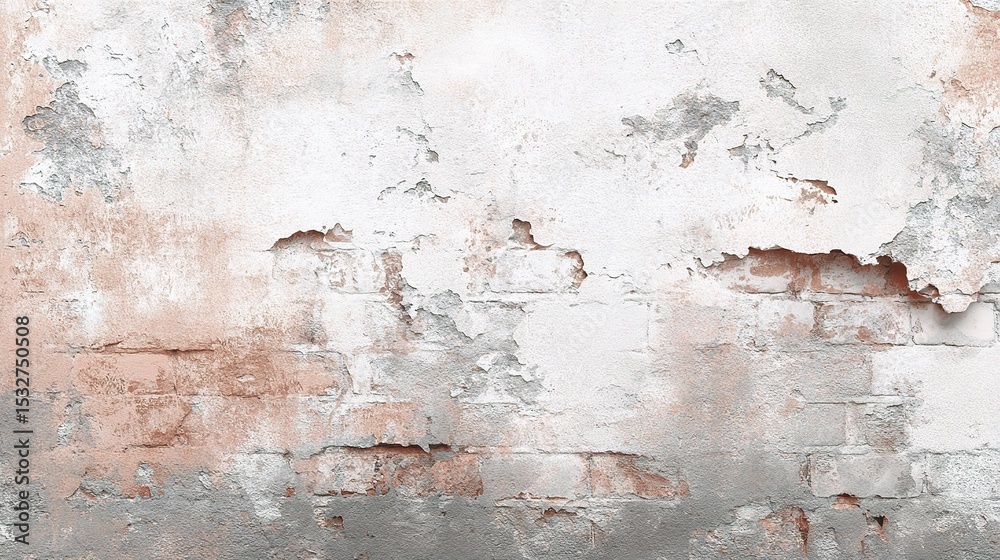 Fototapeta premium Subtle Whitewashed Brick Wall Texture for Creative Projects