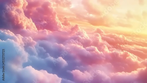 Serene sunset sky filled with vibrant pink and purple clouds, creating a tranquil atmosphere above