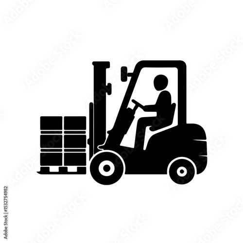 forklift silhouette