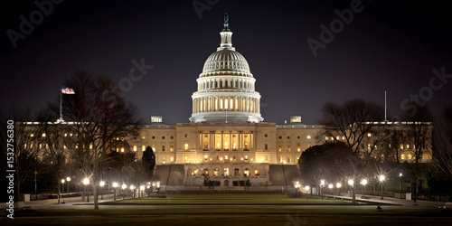 Capitol building at night washington d.C. Architectural photography urban environment nighttime view historic significance