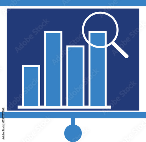 vector illustration of a business graph presentation