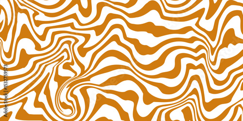 Vector Seamless Border with Flowing Salted Caramel. Abstract Sweet Texture. Creative Food Background for Packaging Design and Advertisement