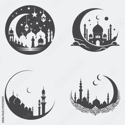 set of halloween symbols