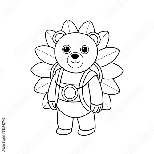 Bear Wearing Tulip Glasses Printable