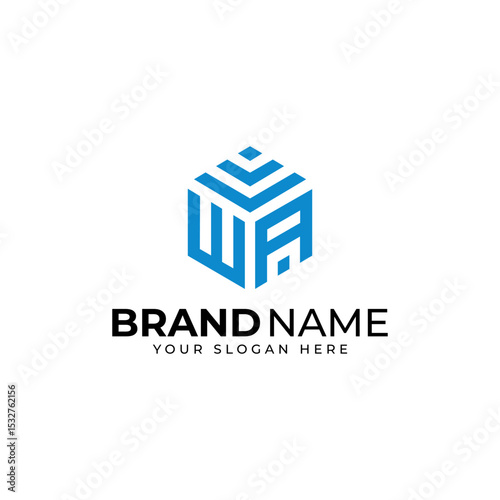 WA LEA VEA EVA multipurpose logo design vector