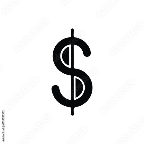 dollar sign on a white background