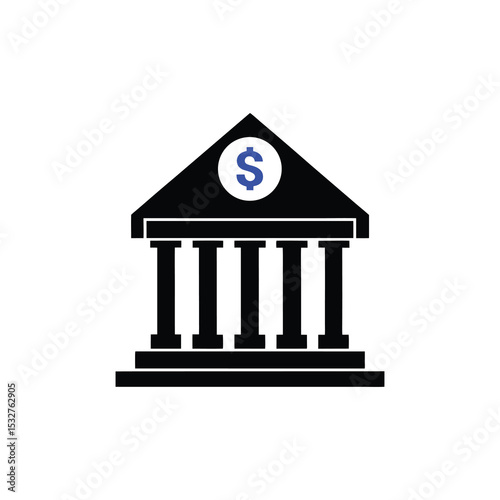vector illustration of a bank icon