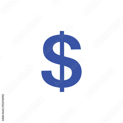 dollar symbol on white background
