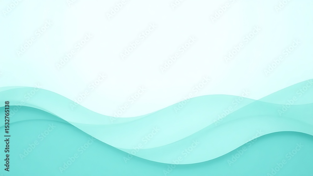 Naklejka premium Abstract soft blue wave background. Generative Ai.