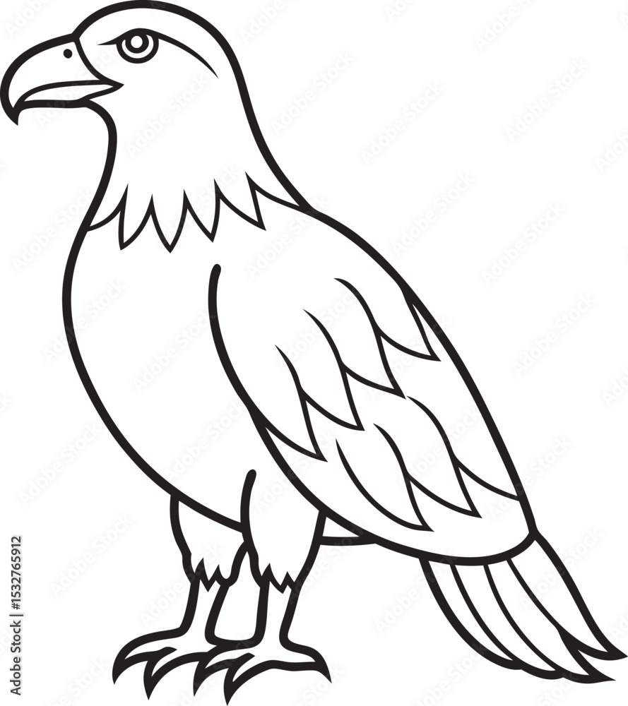 Fototapeta premium Eagle outline icon