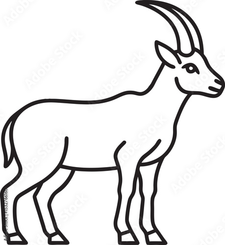 ibex outline icon  vector file 1