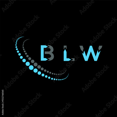 BLW letter logo creative design. BLW unique design.
