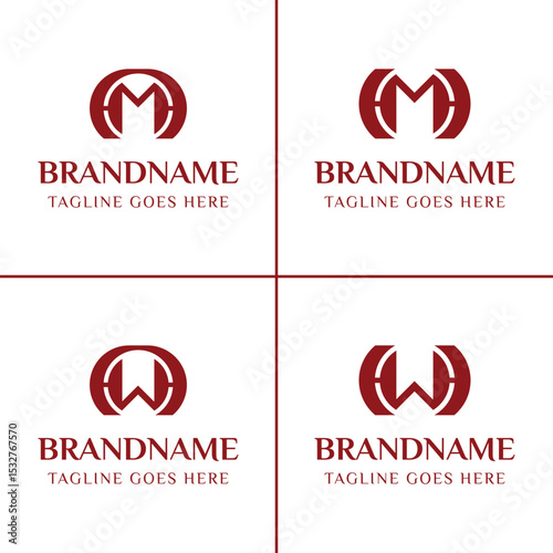 Letters AM HM AW HW Monogram Logo, for any business or identity with AM MA HM MH AW WA HW WH initials