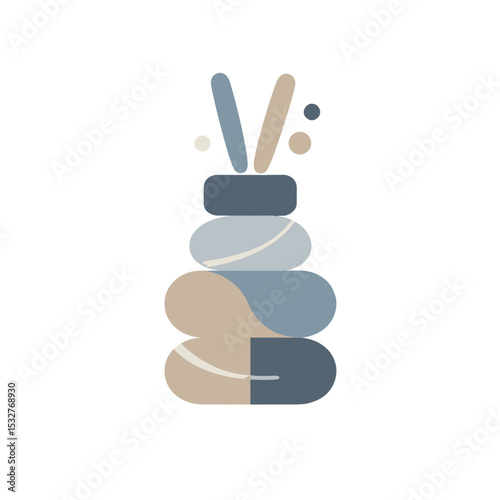 Minimalist aromatherapy diffuser with soft abstract shapes