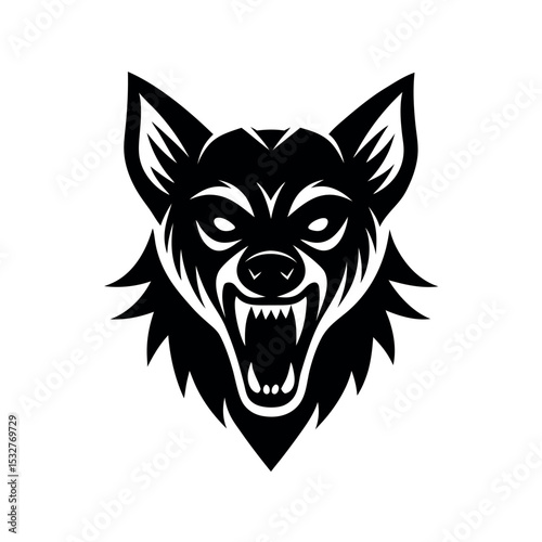 Wolf logo vector illustration .