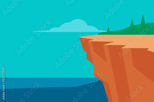 Dramatic Ocean Cliffside Landscape A Stunning View of Nature's Majesty