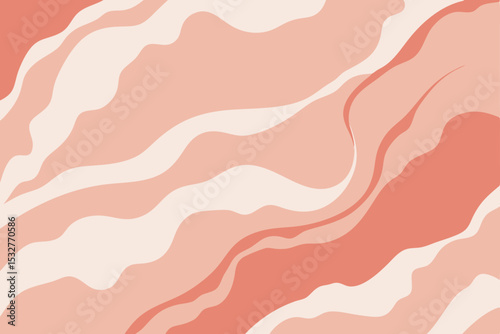 Abstract Peach and Cream Swirls Elegant Background Design