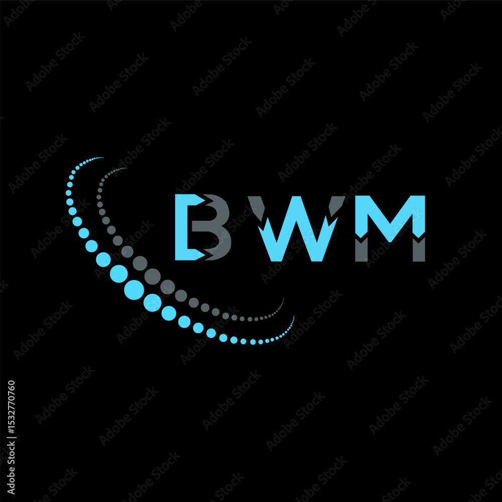 Fototapeta premium BWM letter logo abstract design. BWM unique design. BWM.