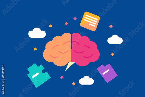 Cloud computing concept with technology network communication icons and business connection symbols