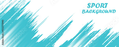 Abstract frame in light blue tone on a white background. Sporty design in grunge style. Illustration for sports, athletics, training, workout, etc.
