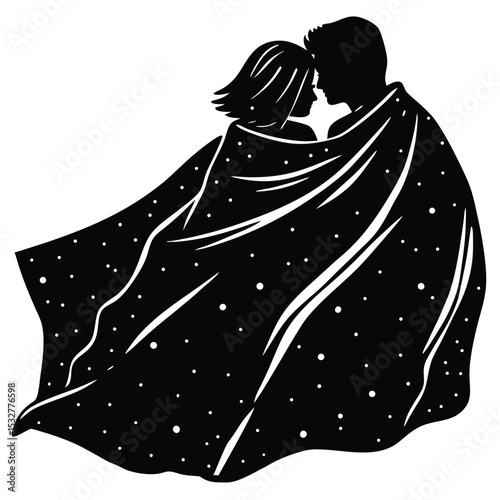 A couple romantic love- Adobe Illustrator Artwork