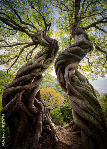 Generated image of twisted trees