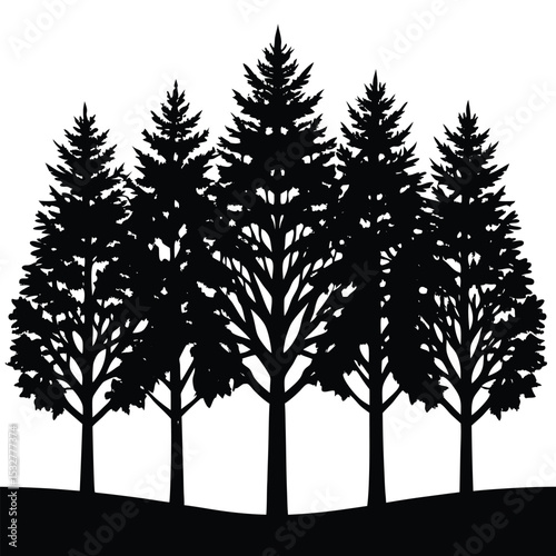 Forest and trees- Adobe Illustrator Artwork