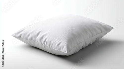 Luxurious white pillow on a pristine background, an ode to comfort and relaxation