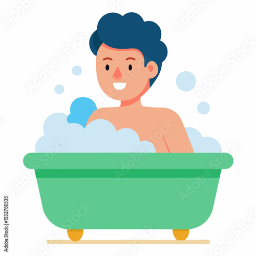 girl in bath