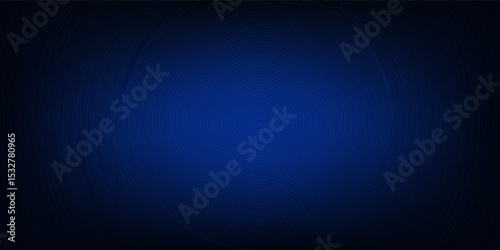 Modern blue abstract background, the look of stainless steel, circular lines on a blue background