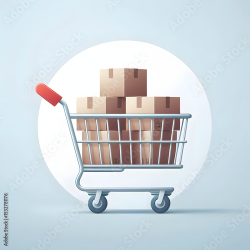 A metal shopping cart brimming with books and gift boxes for your next retail purchase