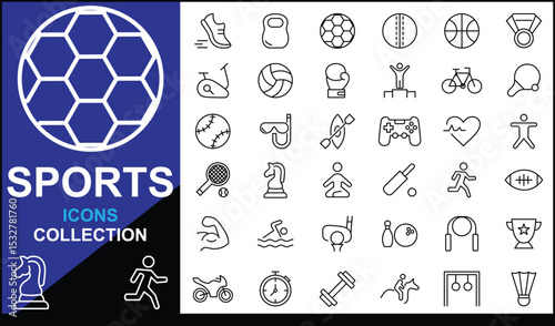 active lifestyle icons set vector drawing, Sports Icons Collection vector design, sports symbol vector drawing, sports logo icons set vector collection.