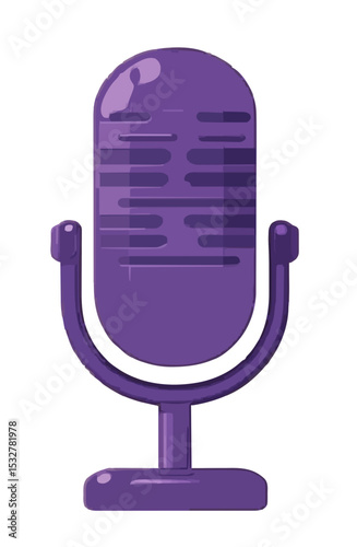 retro microphone vector illustration