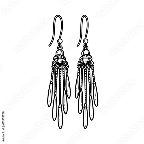 Elegant drop earrings with a unique design, fashion accessory