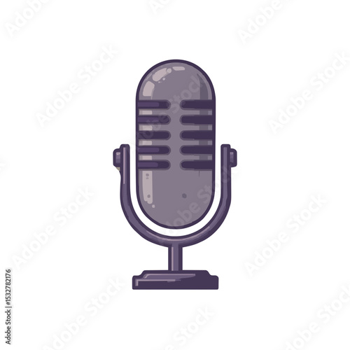 retro microphone on a white background